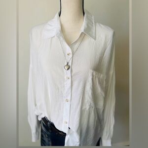 Perch By Blu Pepper Casual White Button-Up / Down Shirt